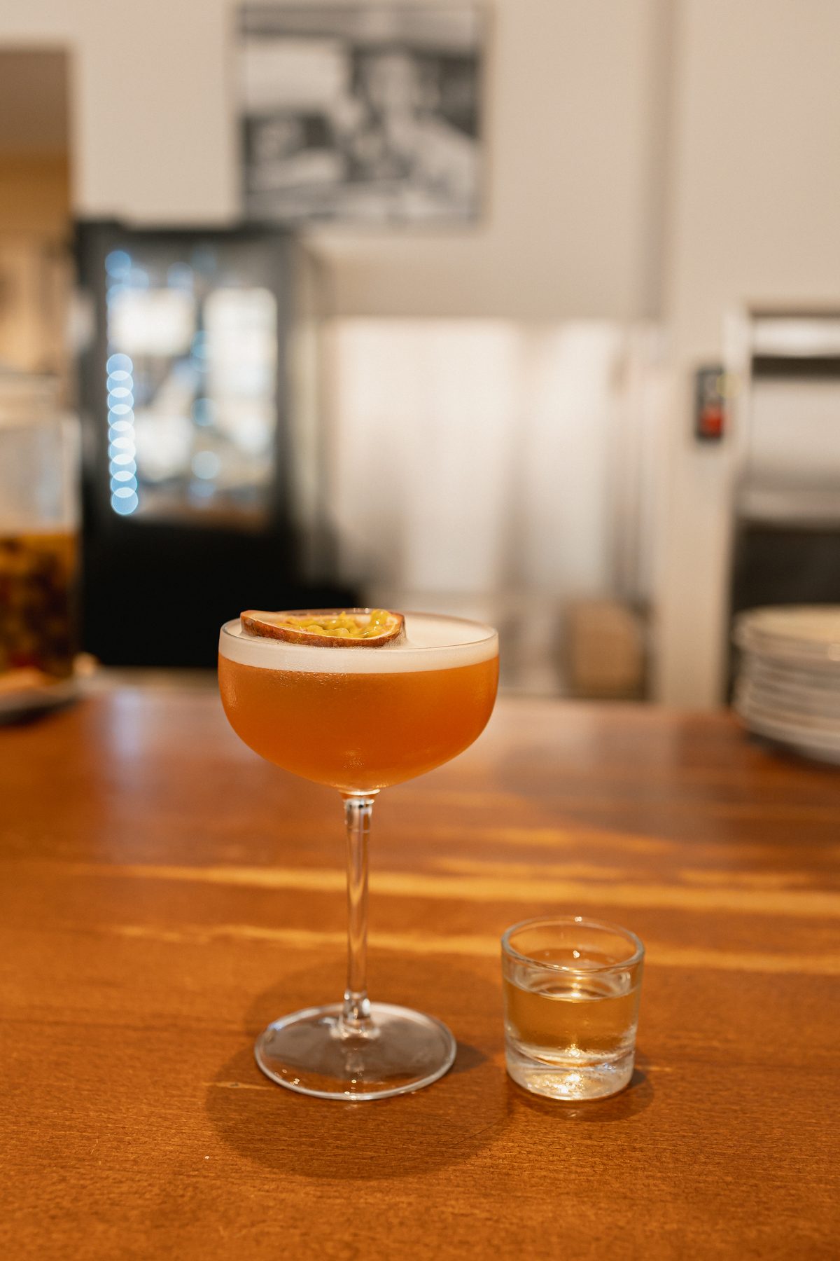 Cocktail on the bar at Can Frasquet, Palma